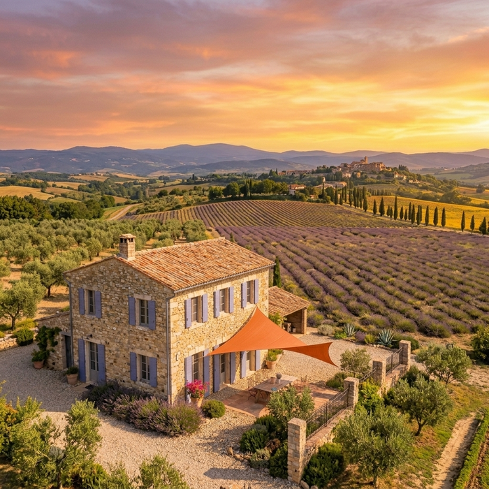 Voile d'Ombrage Rectangulaire Orange avec Kit Fixation