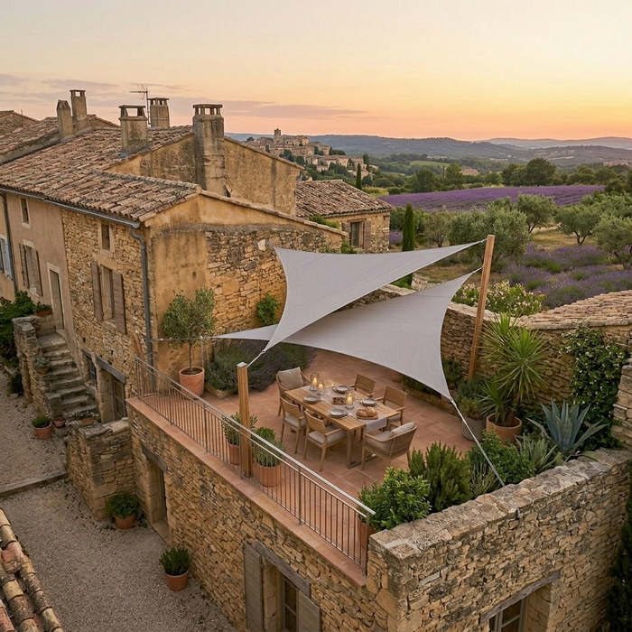 Voile d'Ombrage Triangulaire Grise