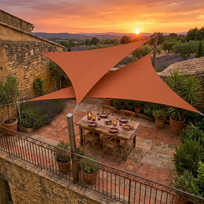 Voile d'Ombrage Triangulaire Orange