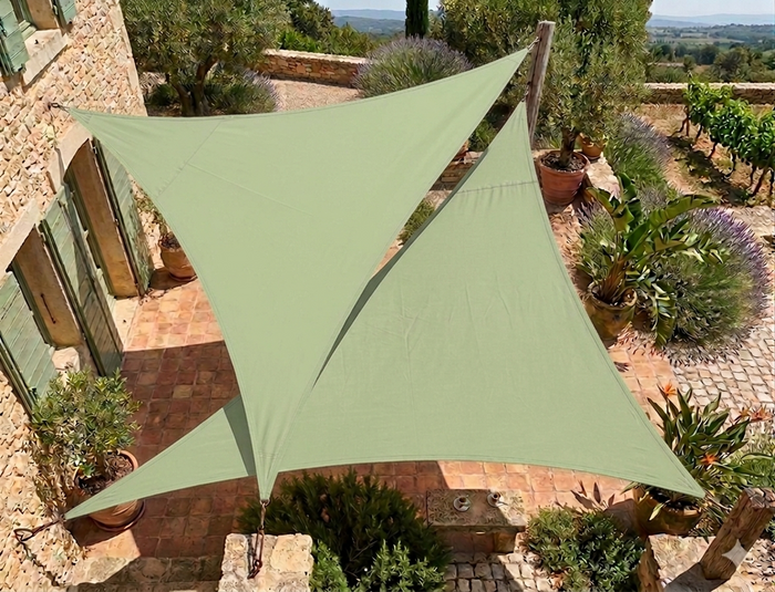 Voile d'Ombrage Triangulaire Verte