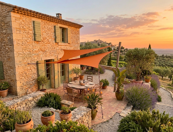 Voile d'Ombrage Triangulaire Orange